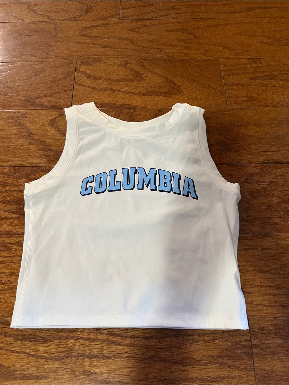 Columbia White Tank Top with Light Blue Logo for Kids